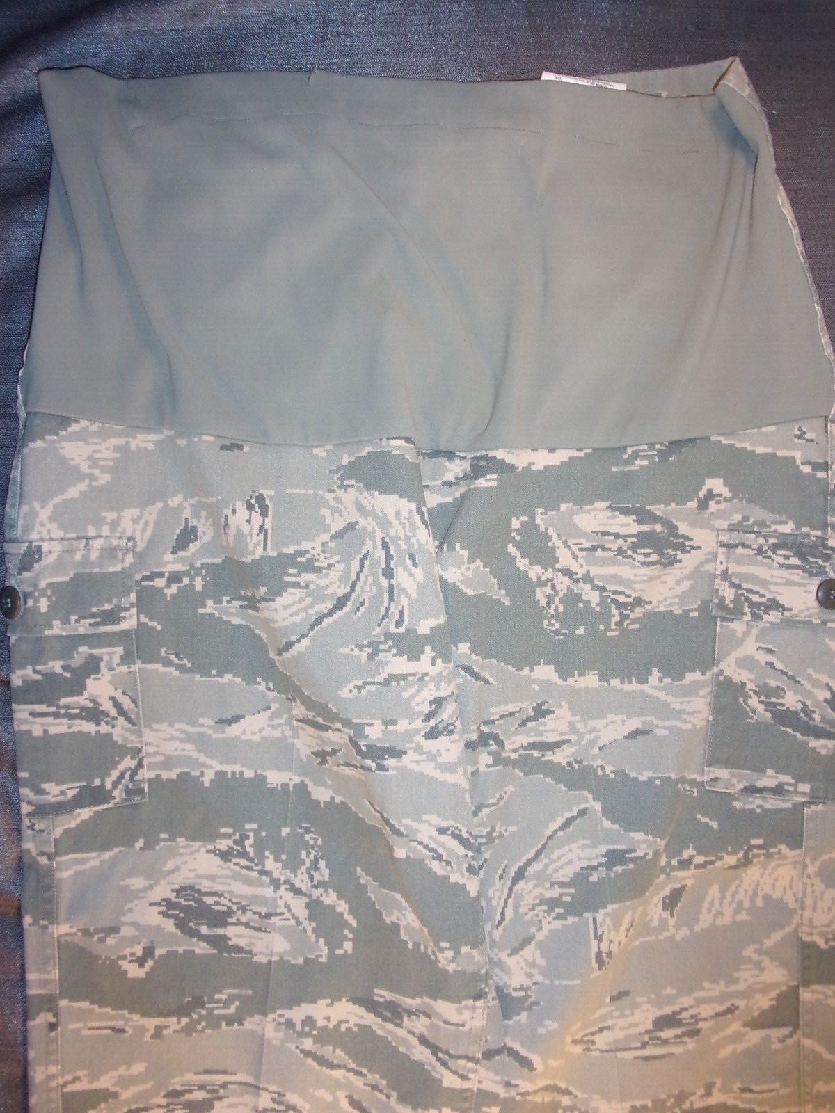 U.S. MILITARY USAF ABUT TIGER STRIPE MATERNITY UTILITY SLACKS SIZE 16 REGULAR