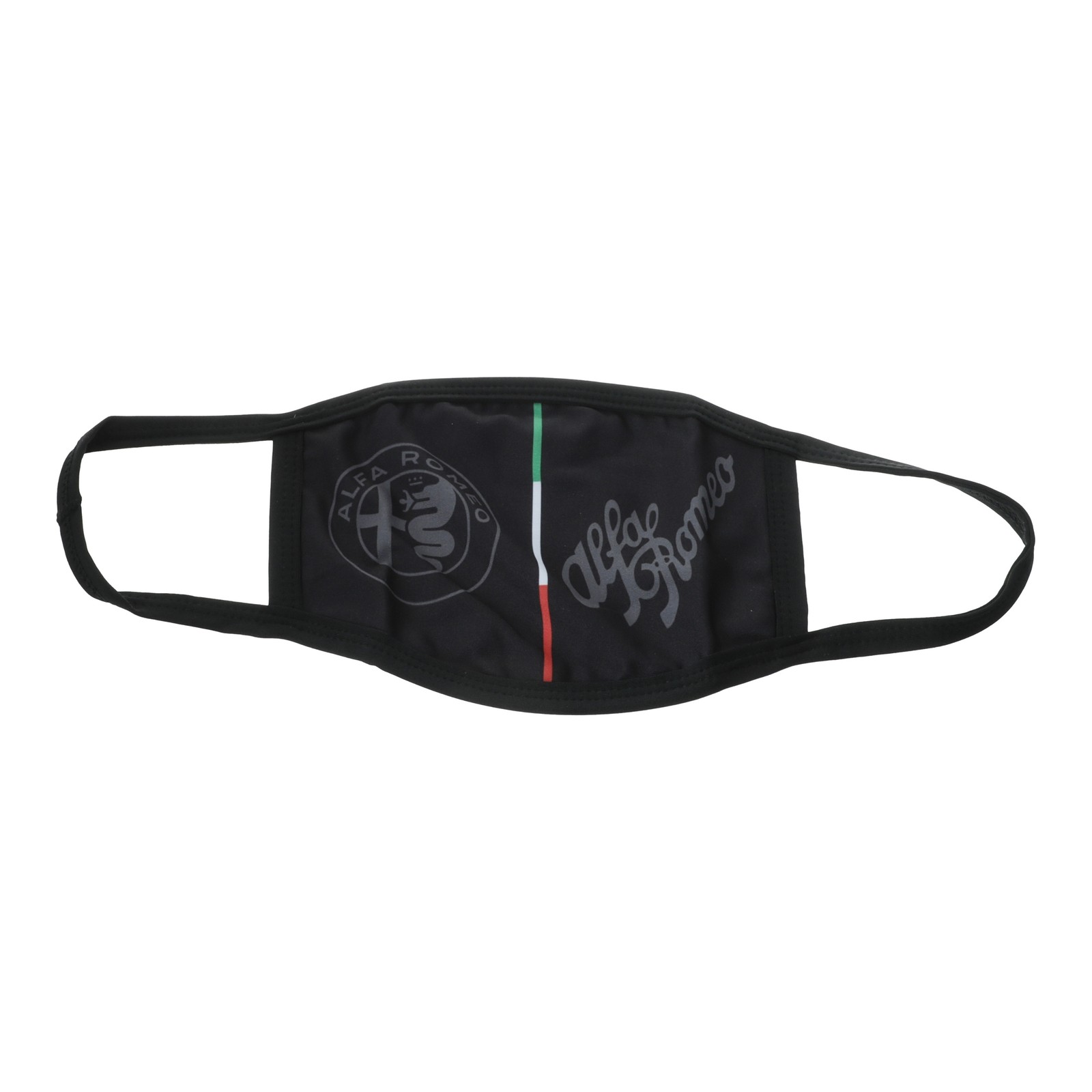 GENUINE ALFA ROMEO 2-Ply Face Mask Black W/Sublimated Alfa Romeo Script R14UF9