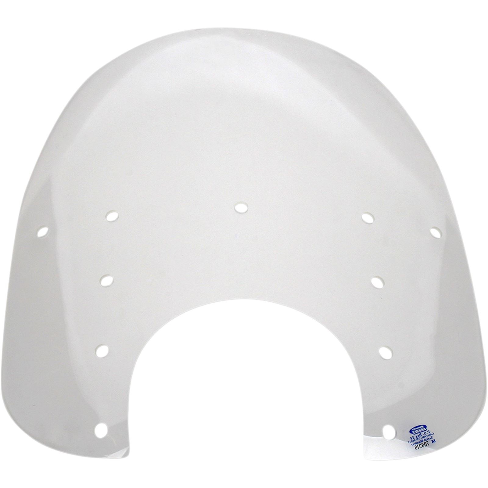 Fats Windshield - 17" - 9" Headlight Cutout - Clear - Plastic MEP3620