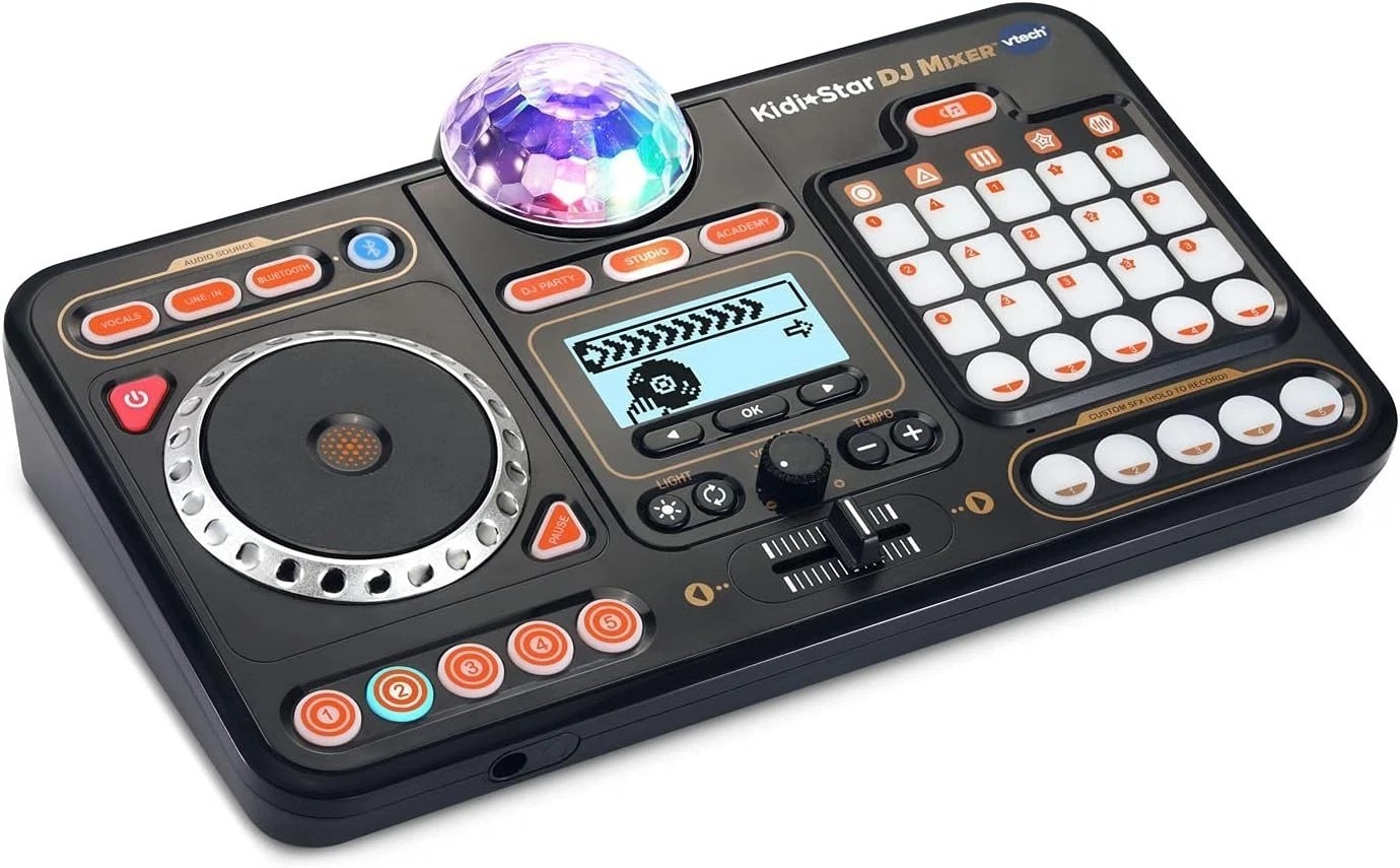 Interactive DJ Turntable for Kids - Bluetooth Mixer with Built-in Speaker
