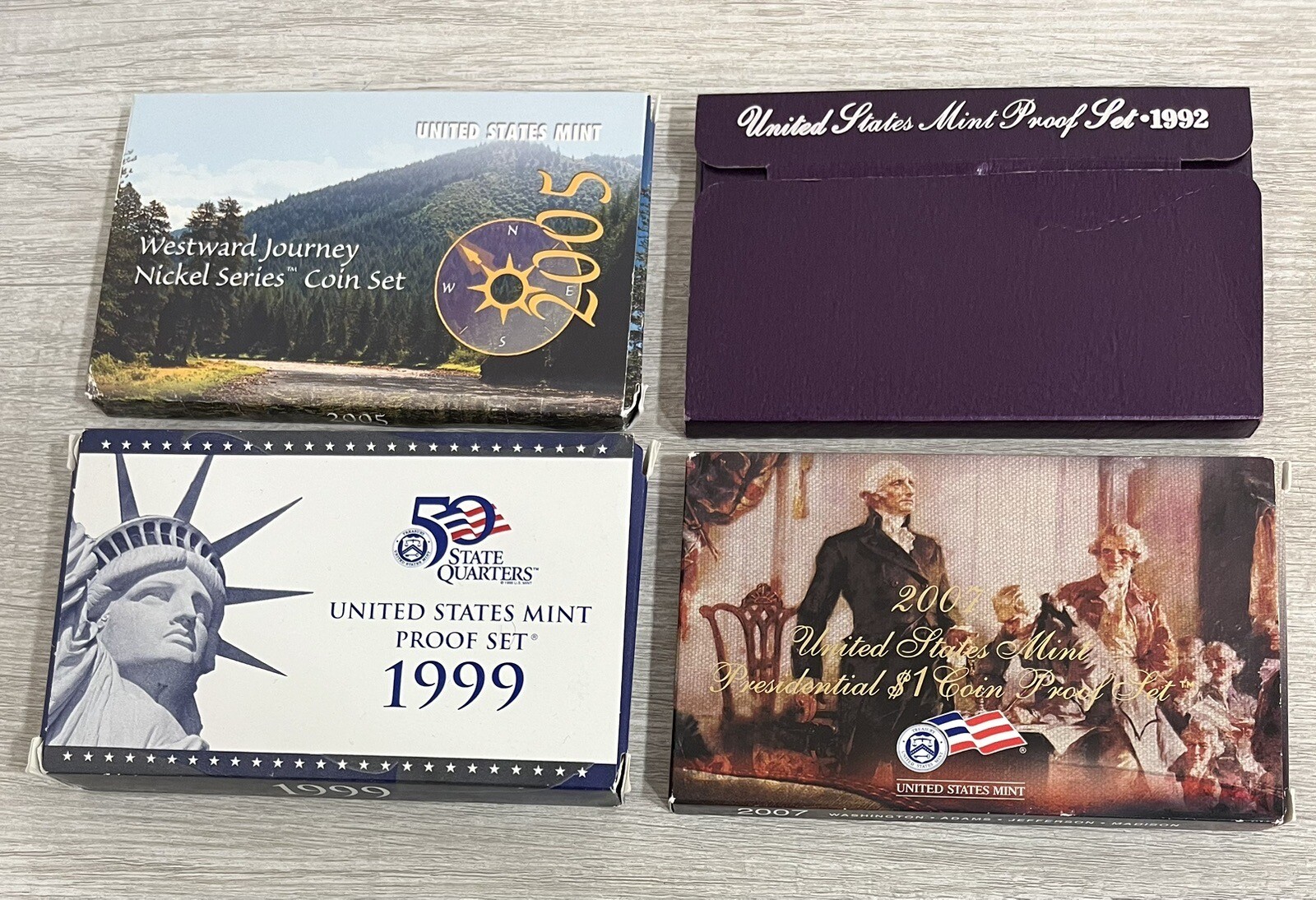 Misc US Mint Proof Sets - San Francisco - Lot Of 4 Coin Sets  3A