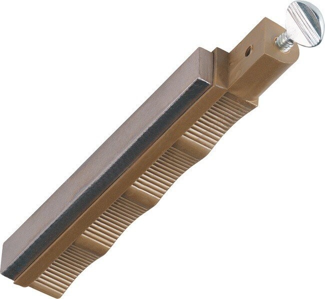 Lansky Fine-Grit Diamond Sharpening Hone 600 Gold Holder Finger Grooves - LS7