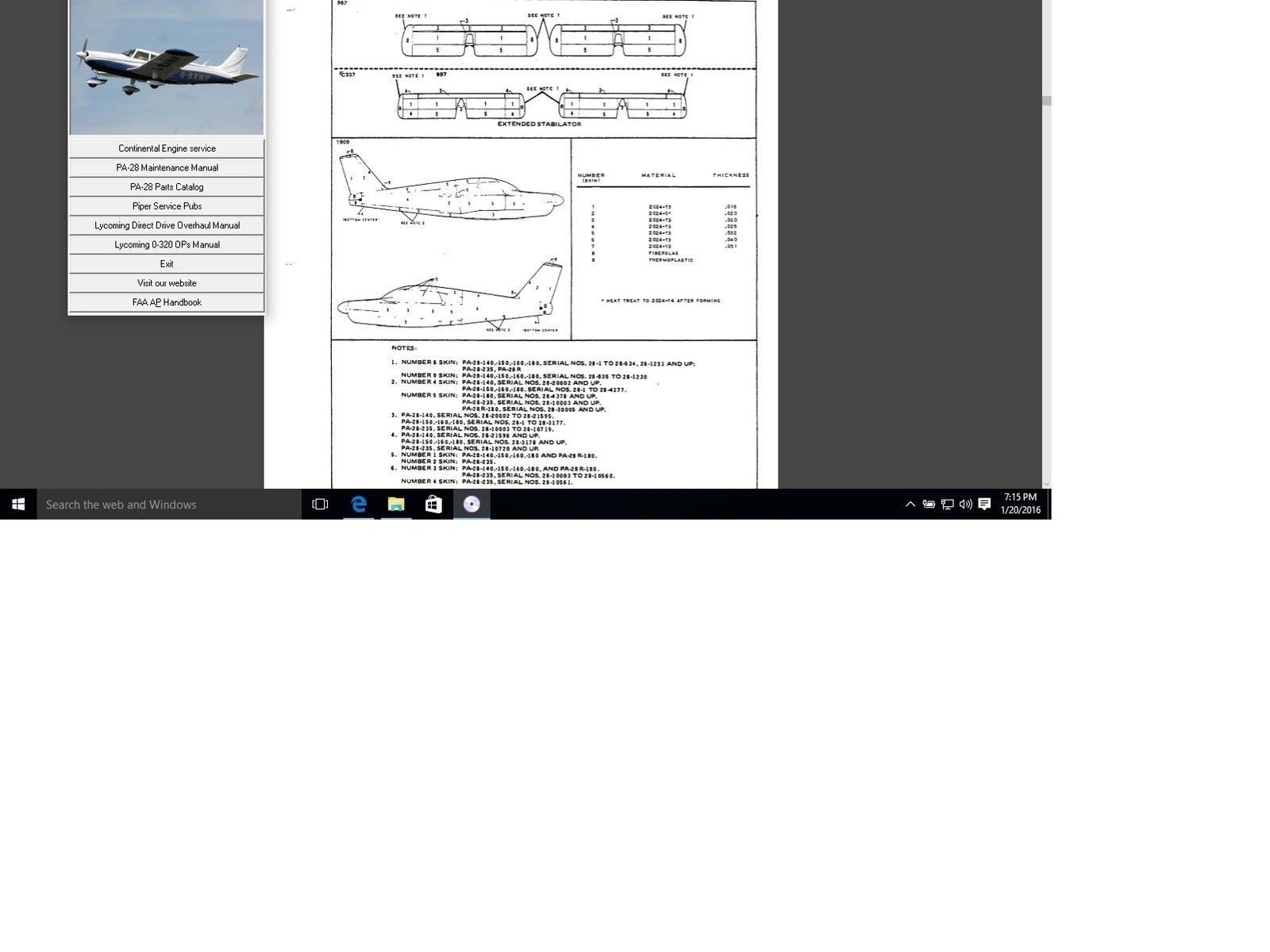 iper PA-28 181 Archer service maintenance manual library w A/Ds