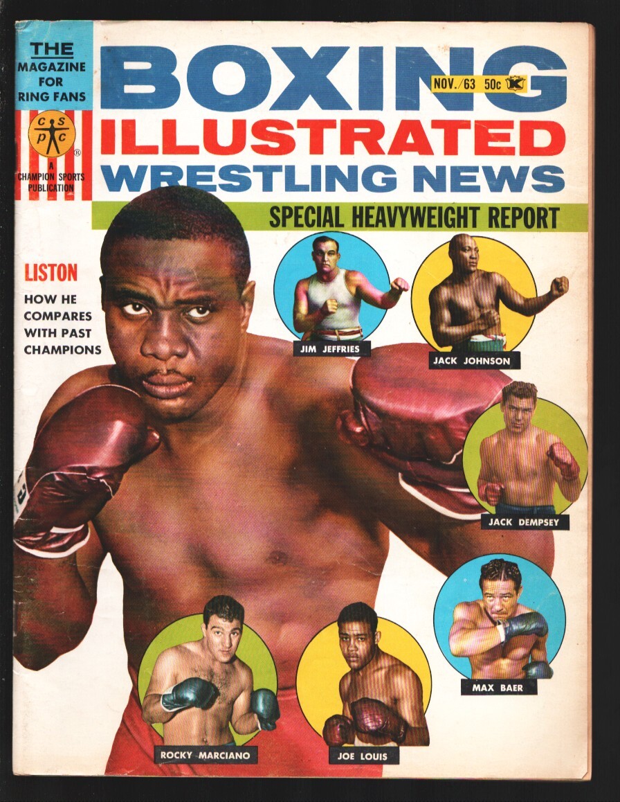 Sports Pub: Boxing Illustrated Wrestling News 11/1963-Sonny Liston-Rocky Marc...
