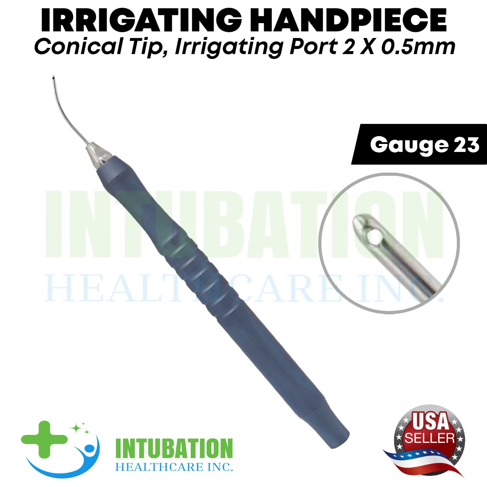 Irrigating Handpiece Conical 2x 0.5mm Titanium Tip Ophthalmic Eye Instruments