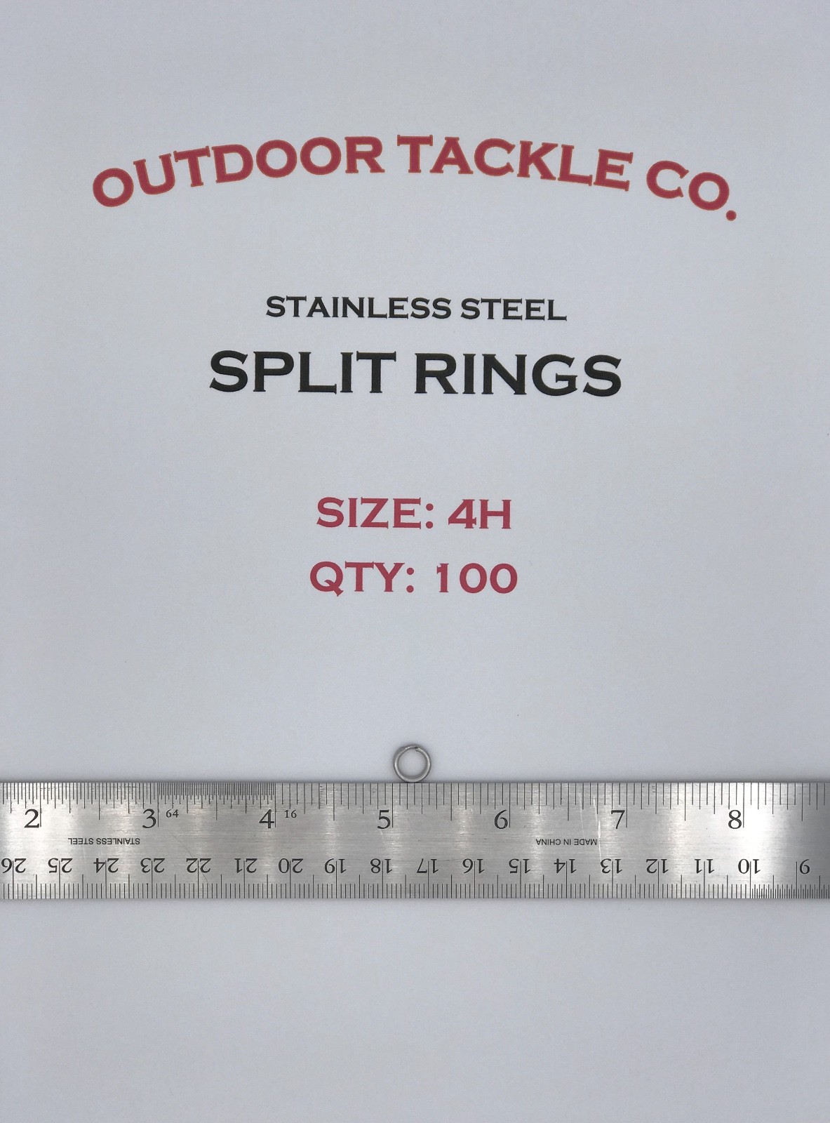 SIZE #4 HEAVY DUTY Split Rings 100 Count Stainless Steel USA HD Fishing Tackle