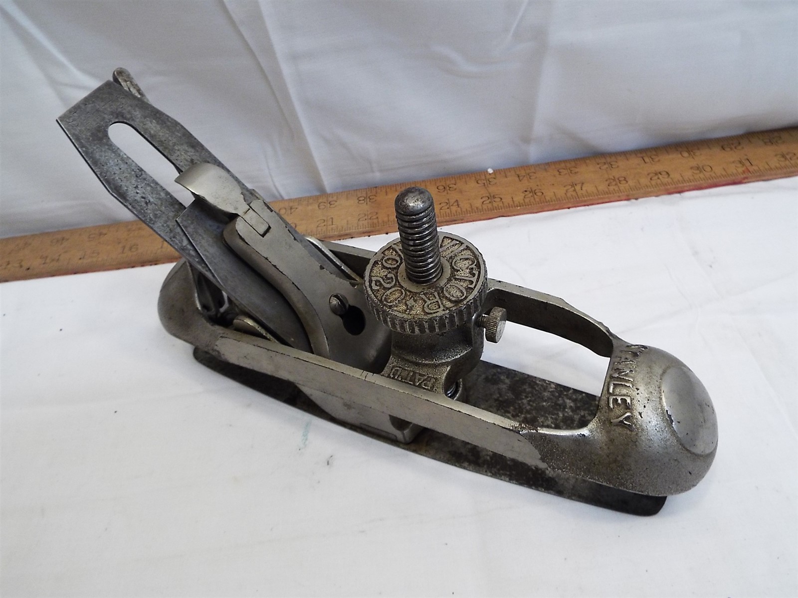 Vintage Stanley Victor No. 20 Cast Iron Circular Sole Compass Plane Wood Tool