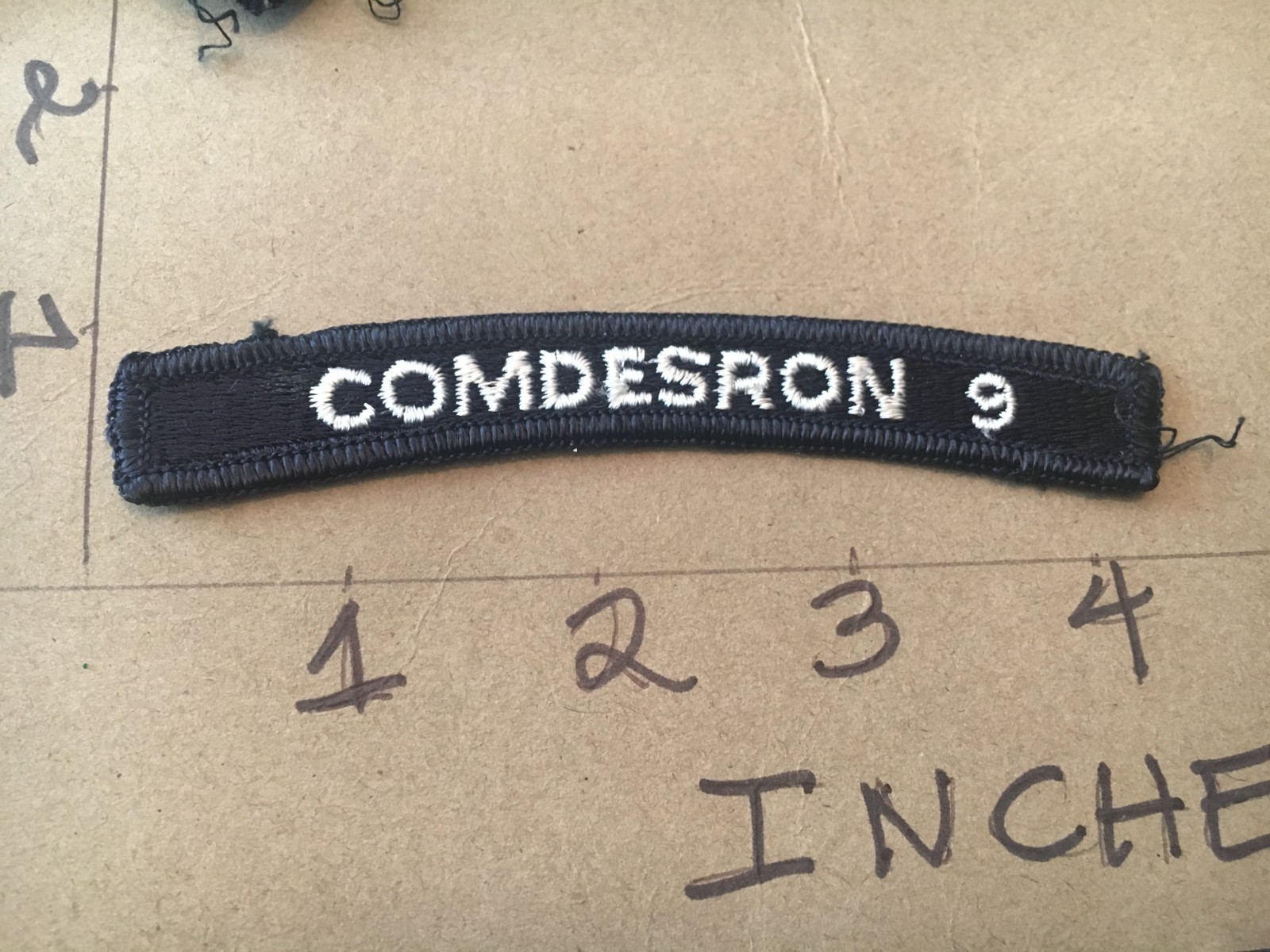 US NAVY SHOULDER STRIP TAB *** rocker *** Patch Comdesron 9