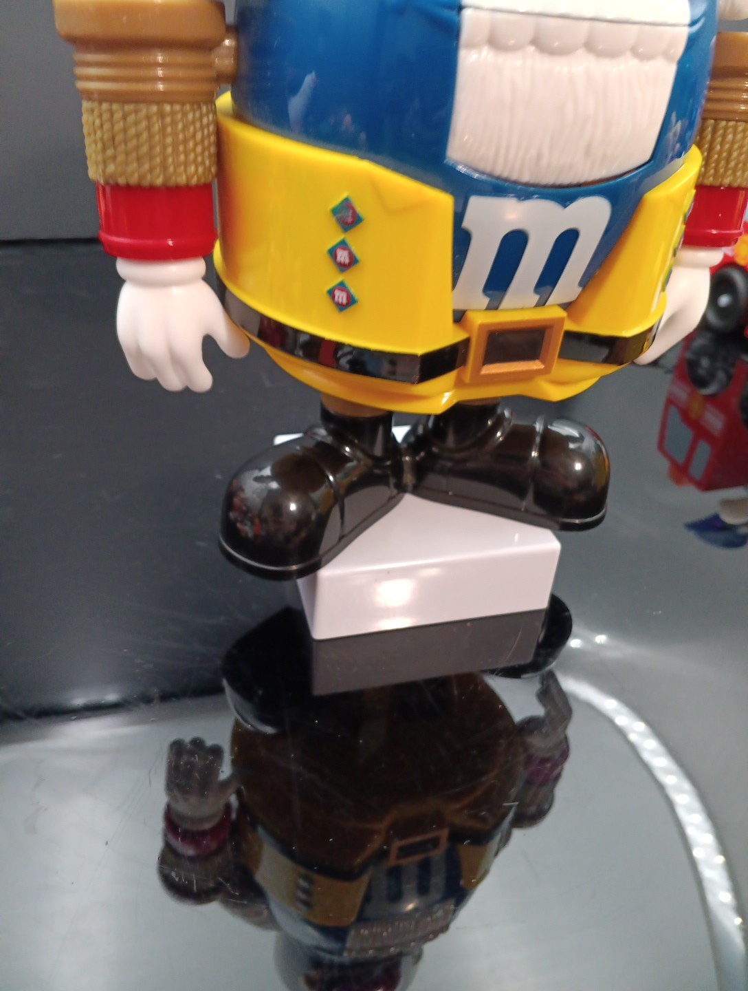 M&M Nutcracker Candy Dispenser Blue 10" Free Shipping! T2315