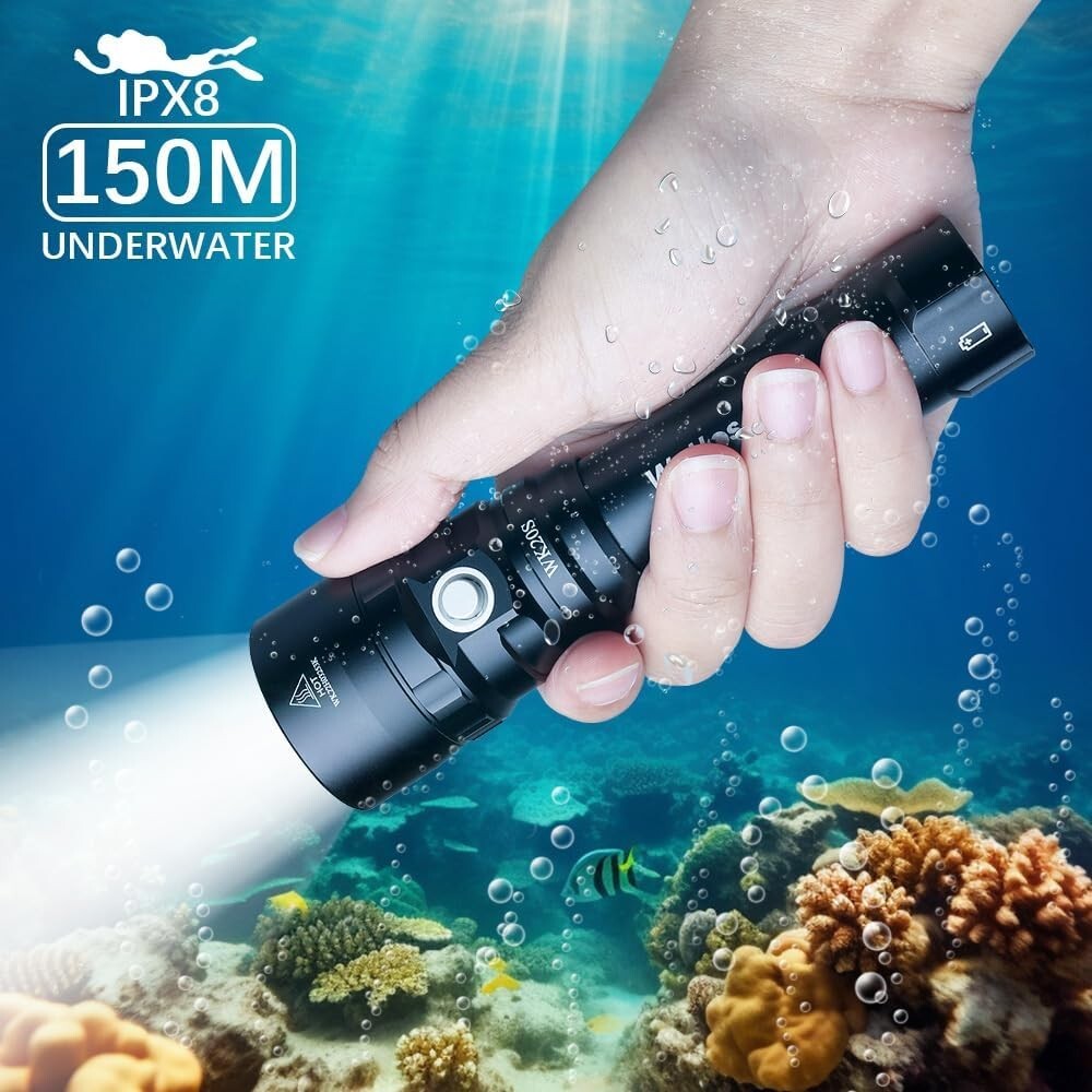 Professional Grade 2000 Lumen Dive Flashlight for Underwater Adventures