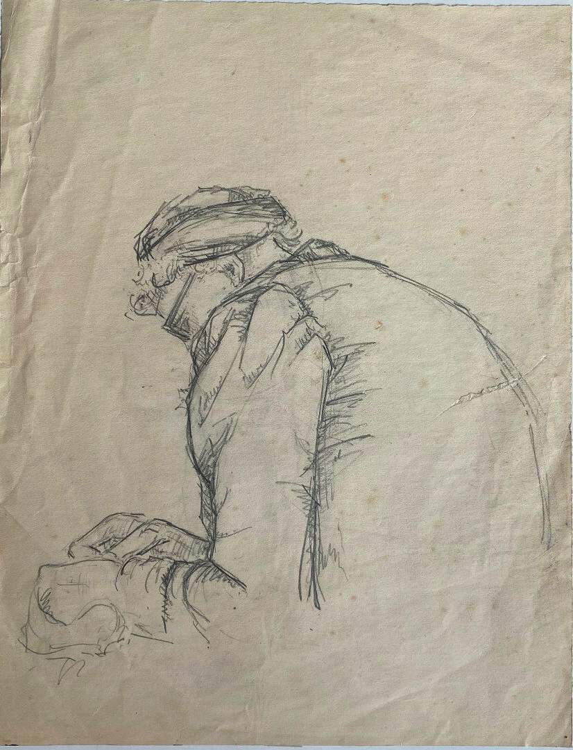 ::FRANZ EHMKE *1928 -2018 MOTHER AGNES EHMKE BORN DÖBLER 1888 PASTEL SIGNED