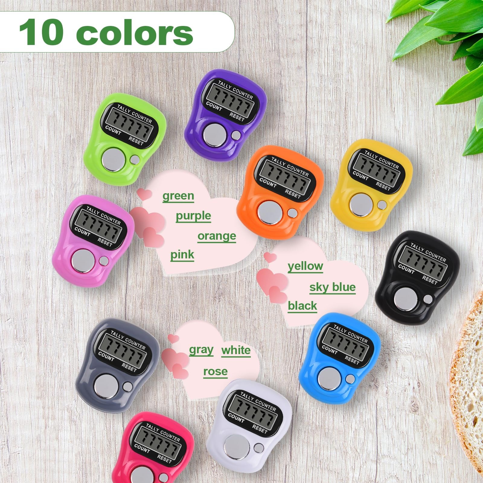 Electronic Tally Counter - 10 Pack Digital Clicker with 5-Digit LCD Display