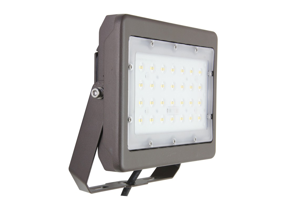 MaxLite MSF50UW-50BY Slim Flood Light Photocell Hardwired LED Bronze Bronze