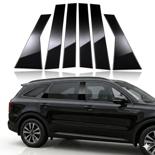 B Pillar Trim Cover fit for Kia Sorento 2021 2022 2023, Gloss Black Window