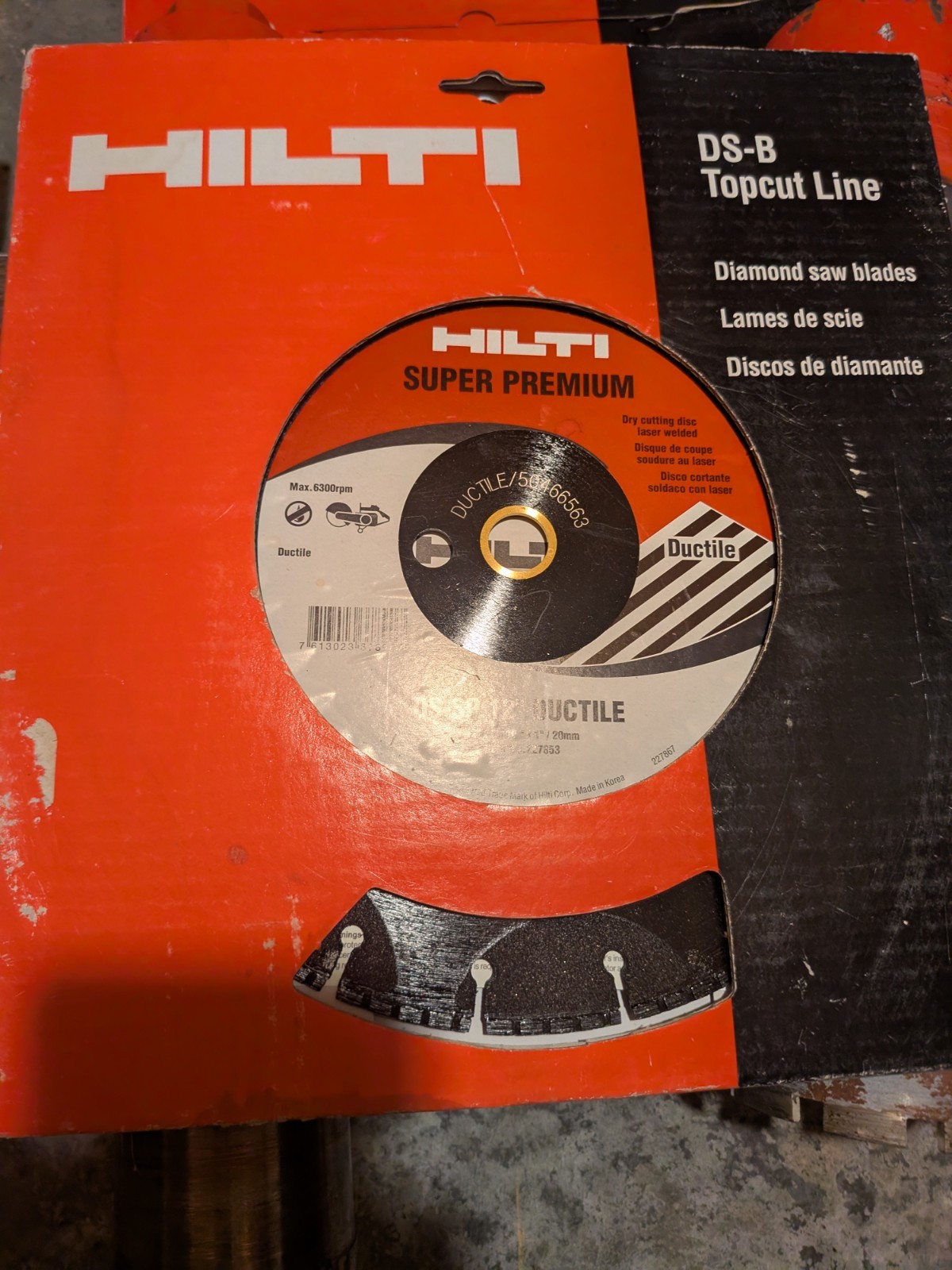 Hilti DS-B Topcut Line Super Premium Diamond Saw Blade 14 in Ductile