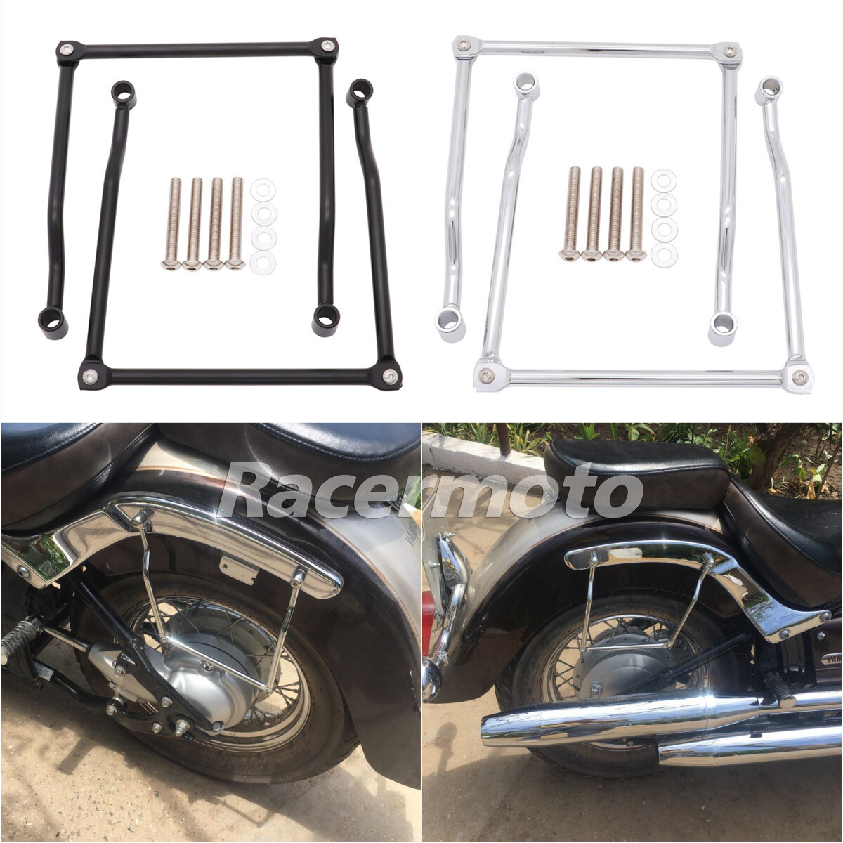 Saddlebag Supports Bracket Fit For Suzuki Intruder Volusia VL400 VL800 VL1500