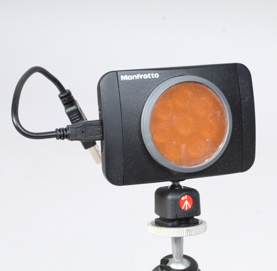 MANFROTTO LUMIMUSE 8 LED LIGHT W CORD & FILTERS WORKS MLUMEIMU-BK