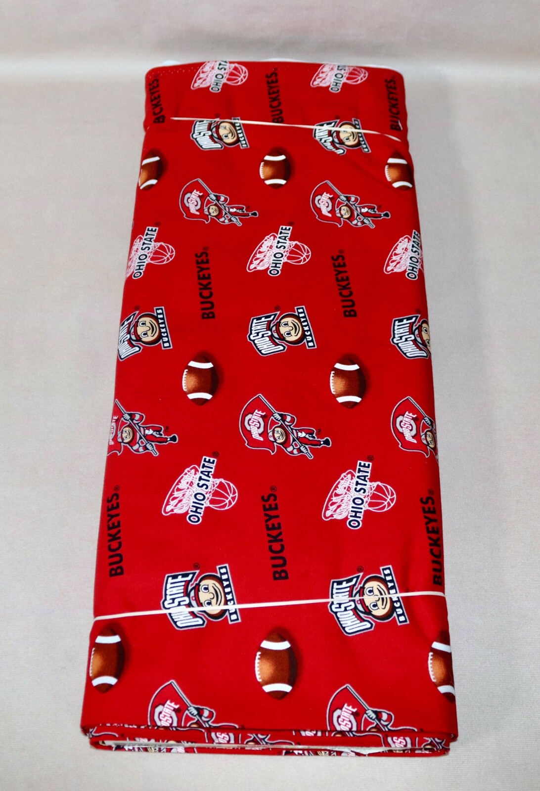 Ohio State Buckeyes ~ Logo Pattern College Cotton Fabric 1/4 Yard 9” X 44”