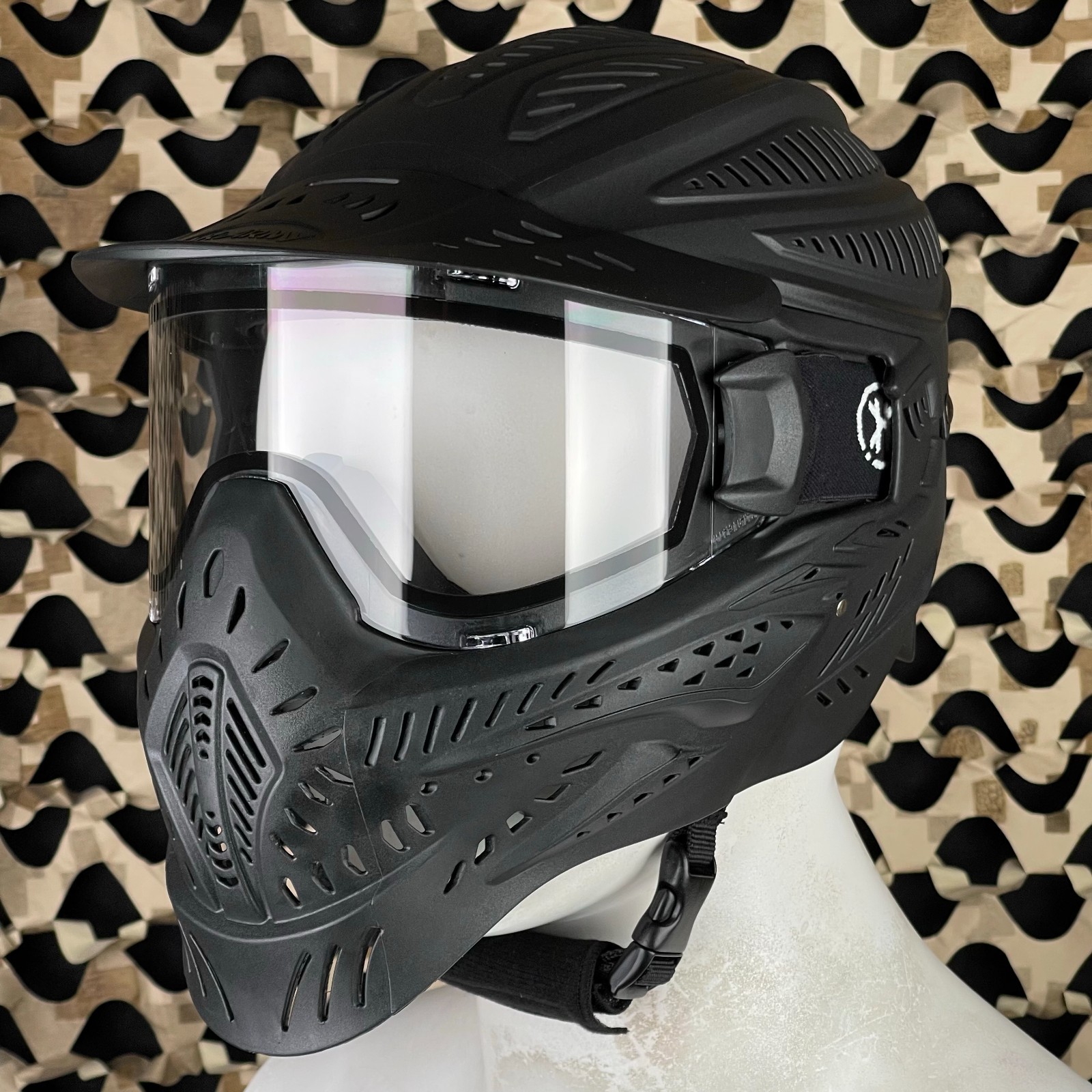 NEW HK Army HSTL Headguard Thermal Paintball Mask - Black w/ Clear Lens