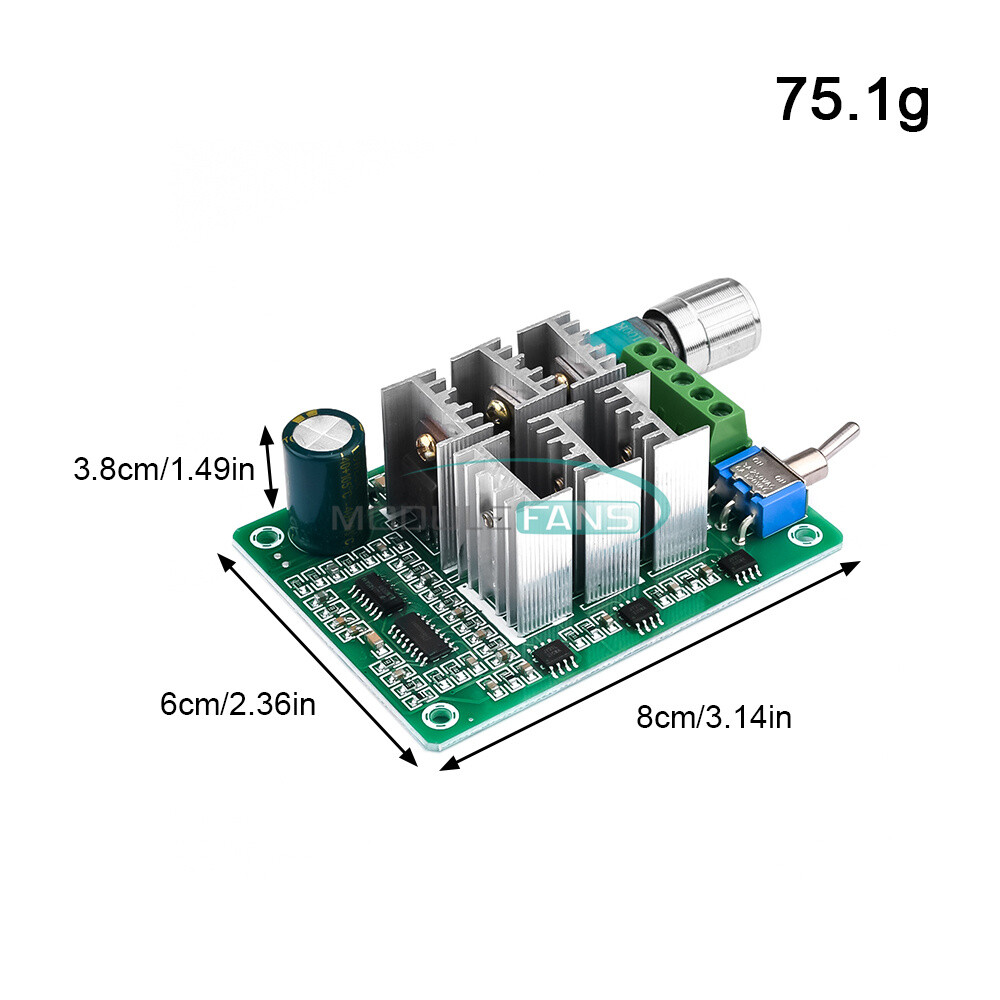 DC5-36V BLDC 3-Phase Sensorless Brushless Modulator Motor Speed Controller