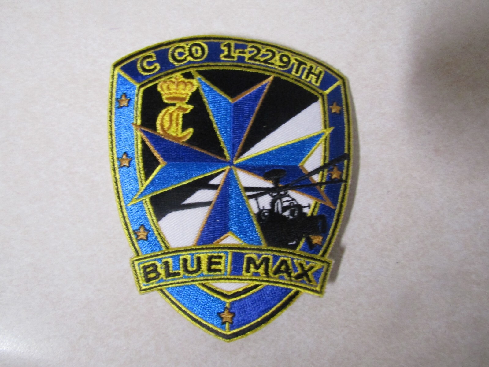 MILITARY PATCH SEW ON C CO 1-229TH AVIATION BLUE MAX
