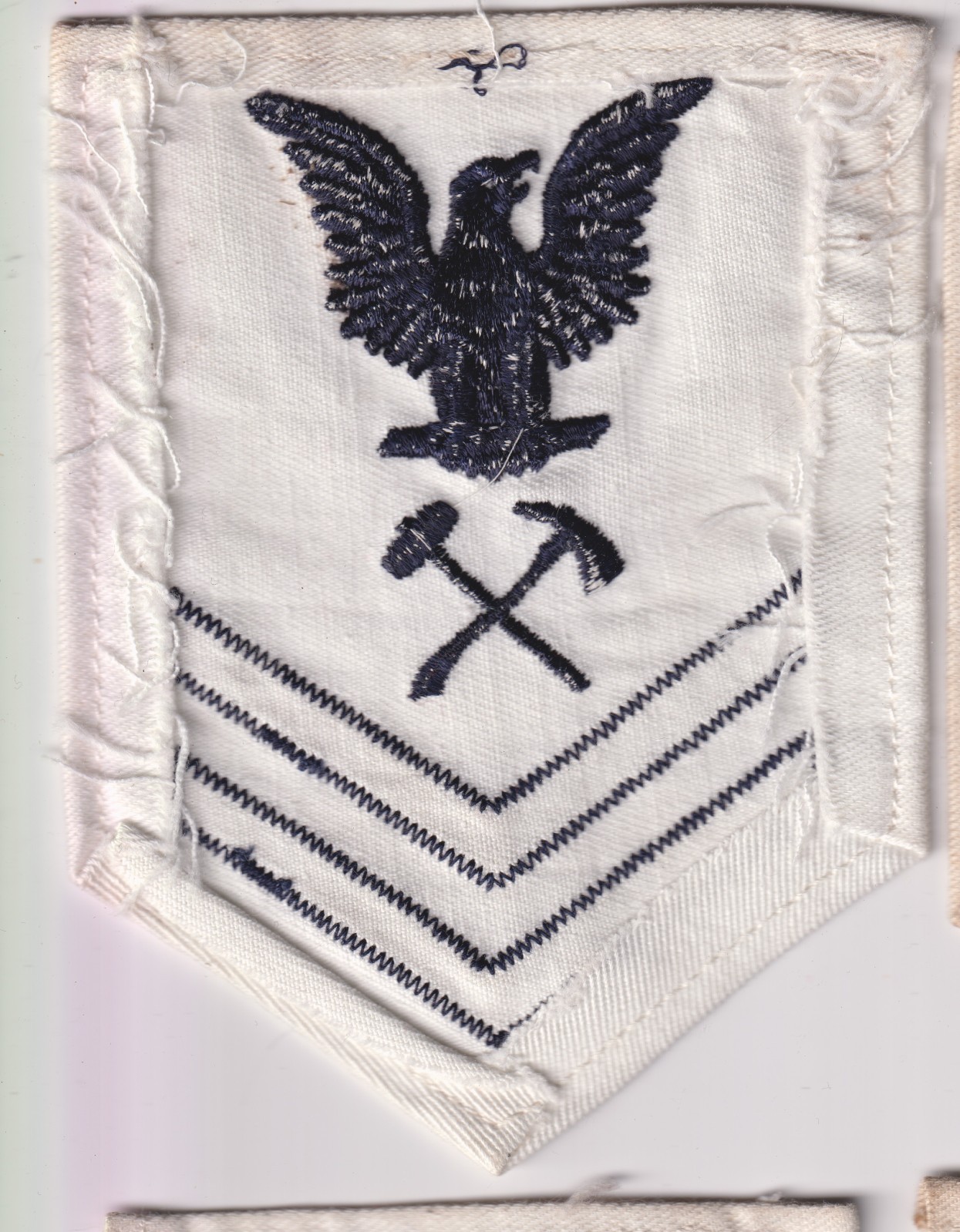Damage Controlman PO2 USN white rate patch post WWII make