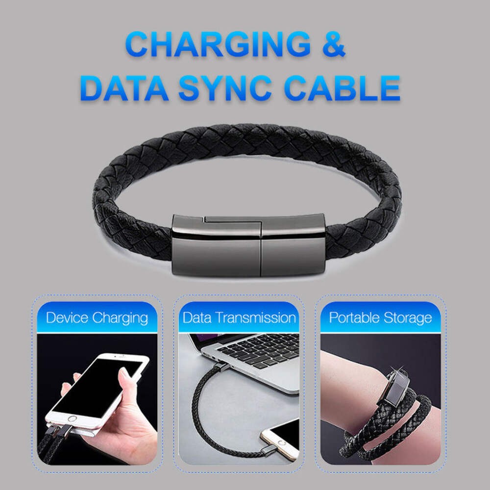 New Bracelet Charger USB Charging Cable Data Charging Cord For
