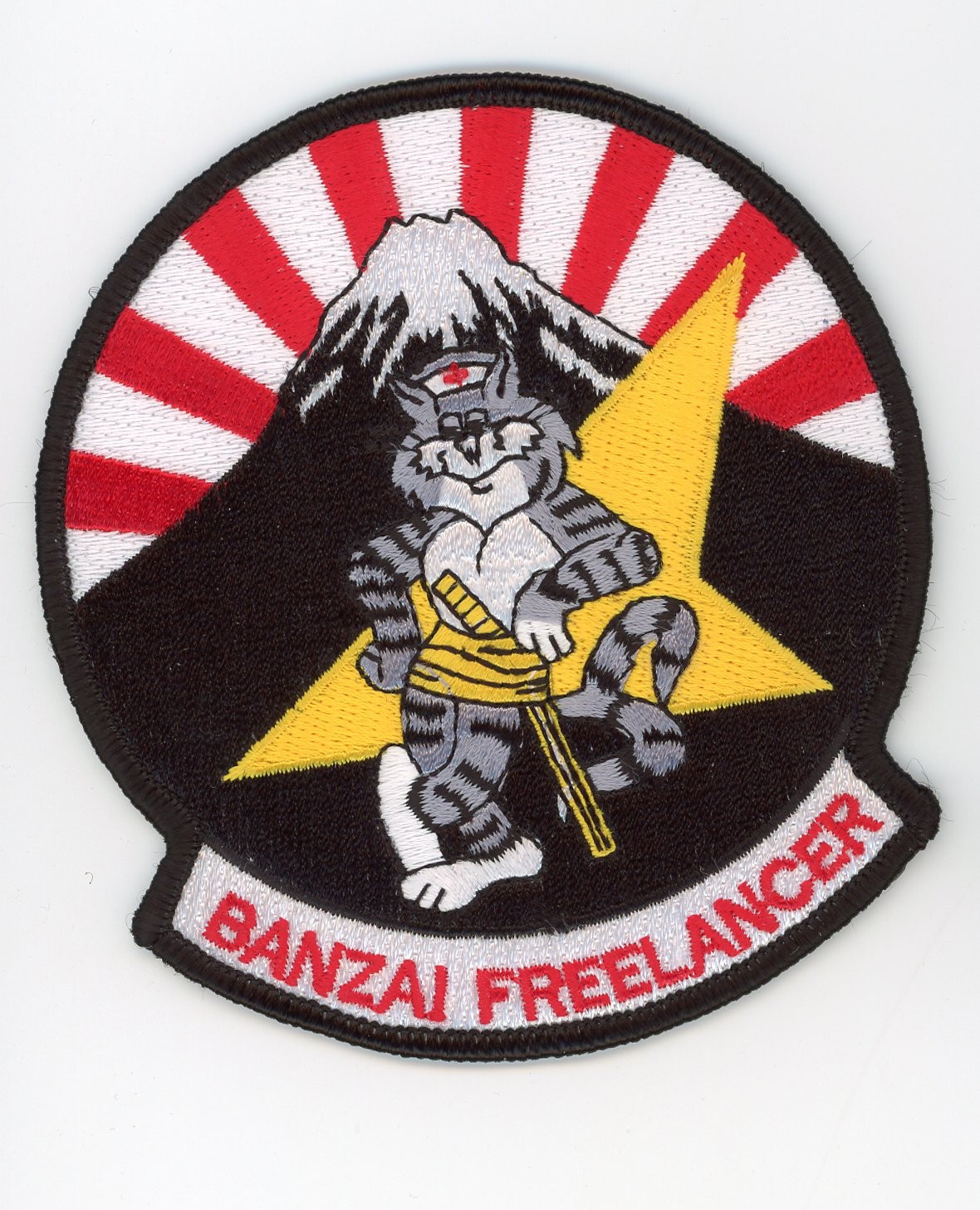 PATCH USN F-14 TOMCAT VF-21 FREELANCER BANZAI IRON ON PARCHE