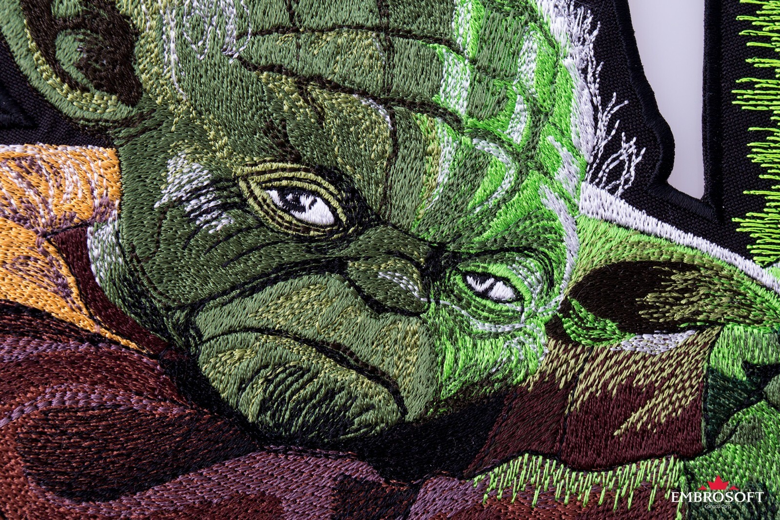 Large Patch Master Yoda with Sword STAR WARS Embroidered for Back Iron On