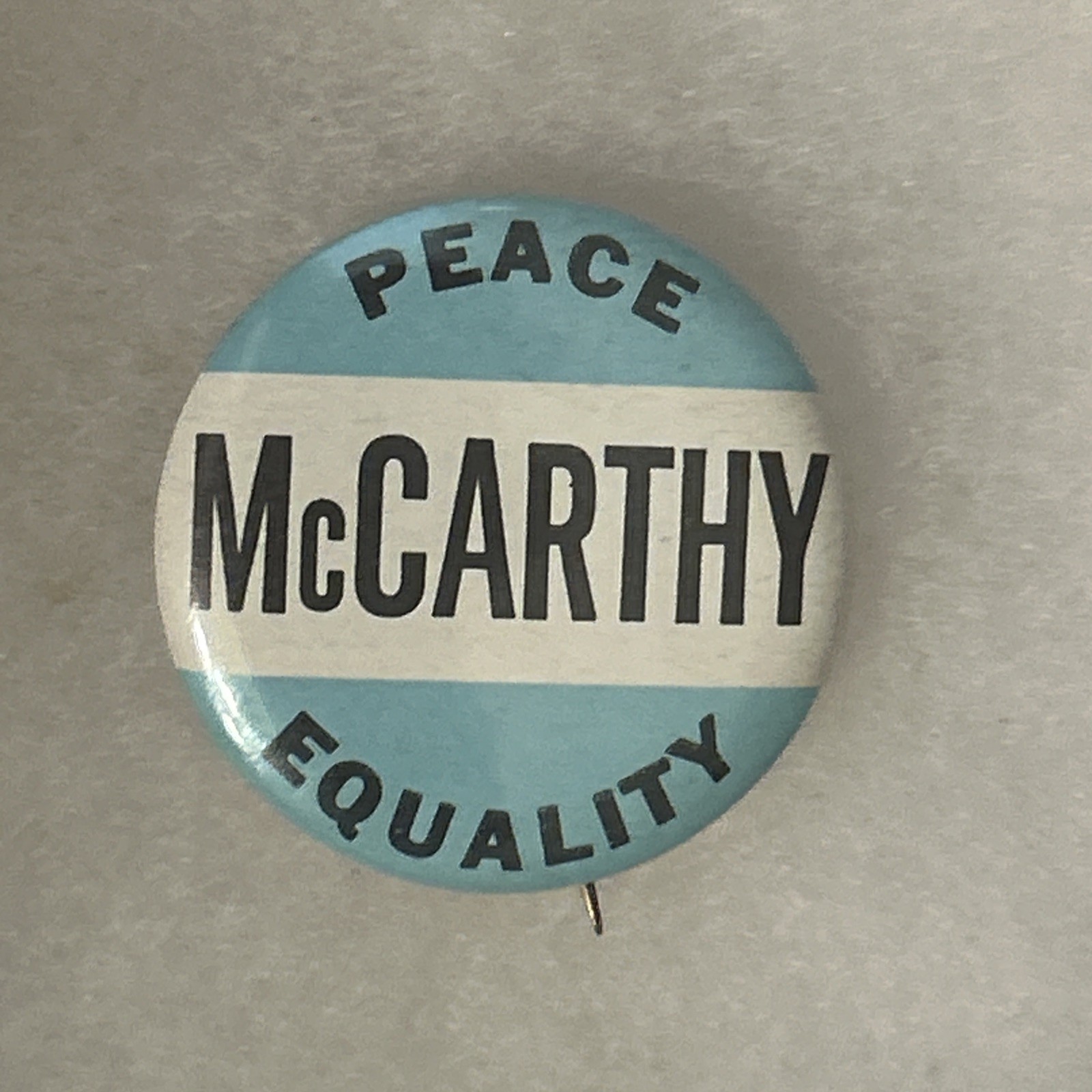 Peace McCarthy Equality  1 1/4” pinback button pin