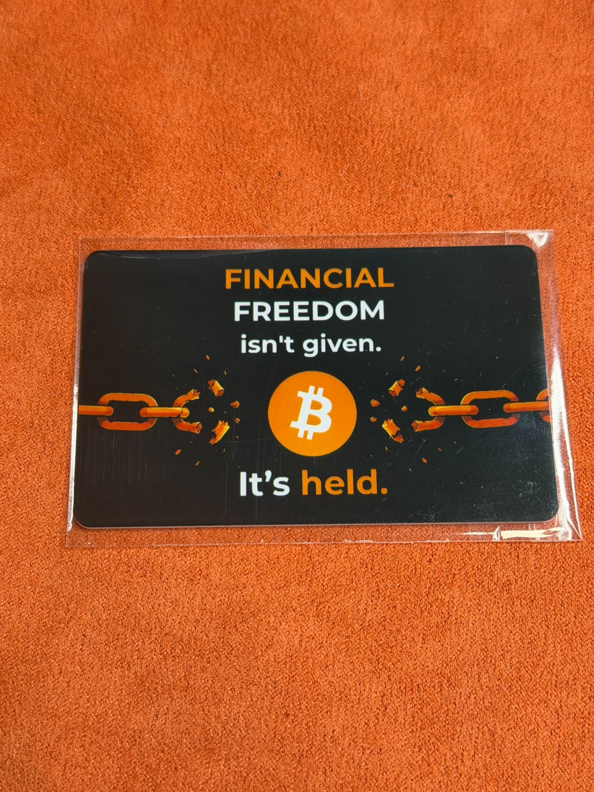 Ballet Wallet *Financial Freedom isn't given* Bitcoin Cold Storage Unused Sealed