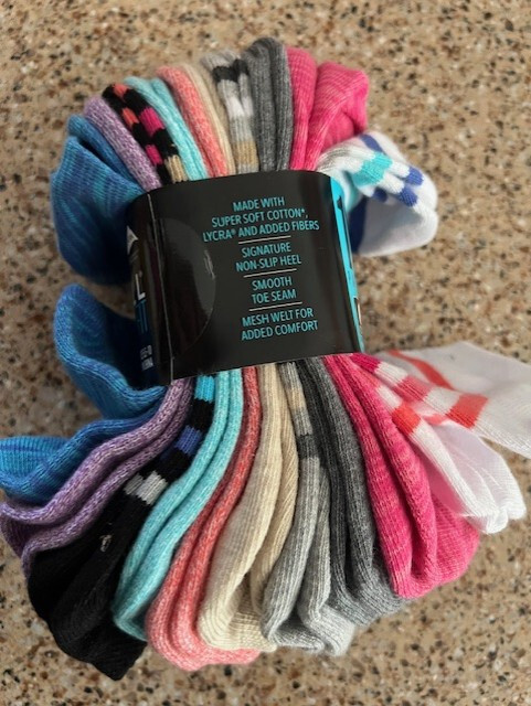 K. Bell Women's No Show Socks, 5.5-10 Shoe Size 5 or 7 or 10 Pairs
