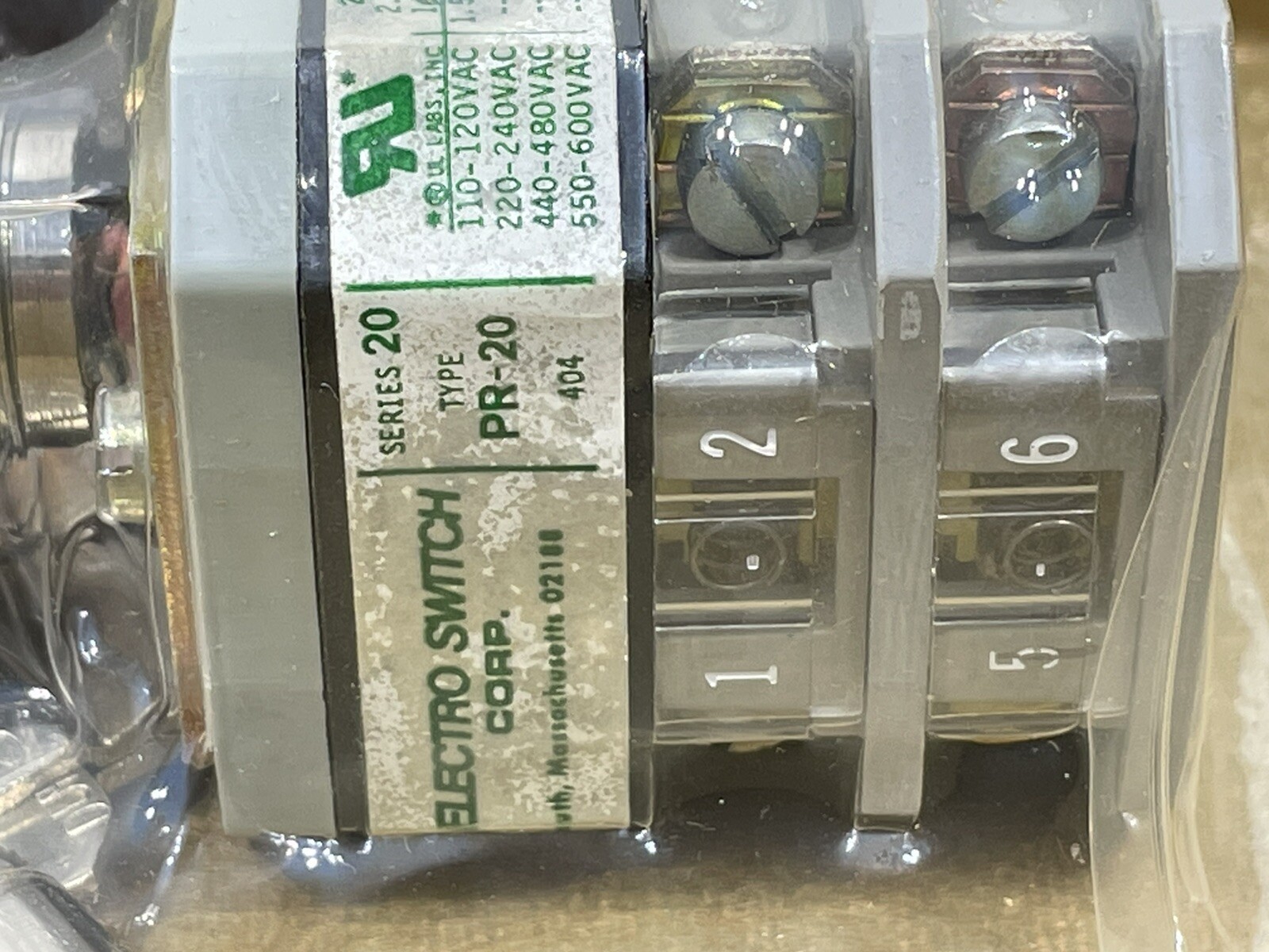 Electro Switch Corp 20K-1252A4-1 Keyed Switch Selector Type PR20 Series 20
