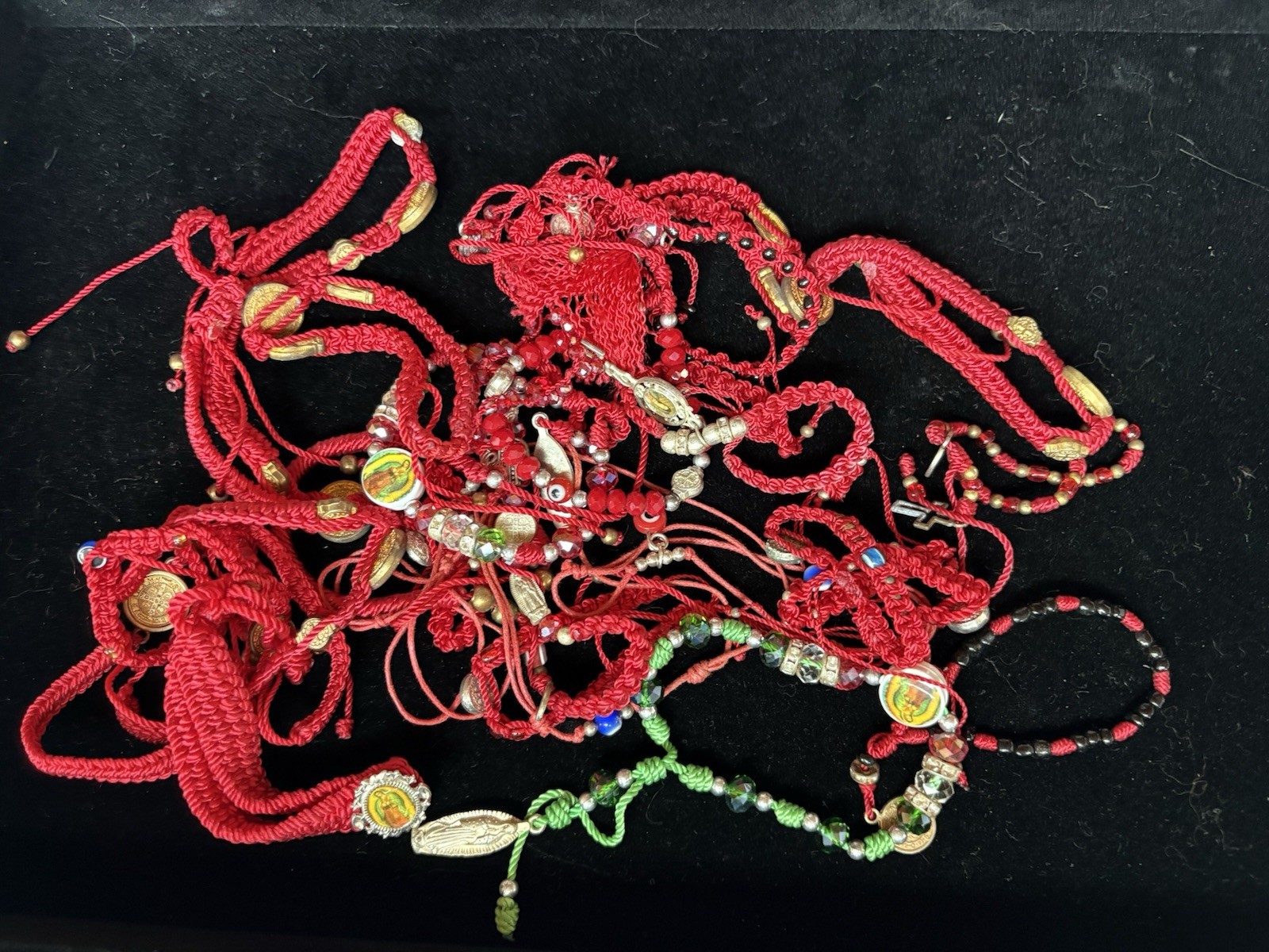 24 Red And Green Holy Handmade Bracelets