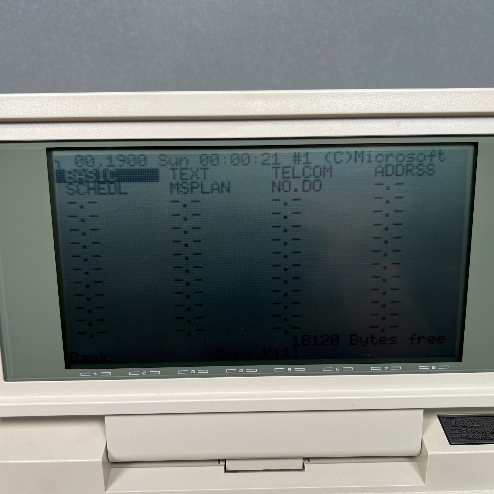 Tandy 200 Portable Computer, Power Adapter, Case, Book, Owner's Manuals WORKING