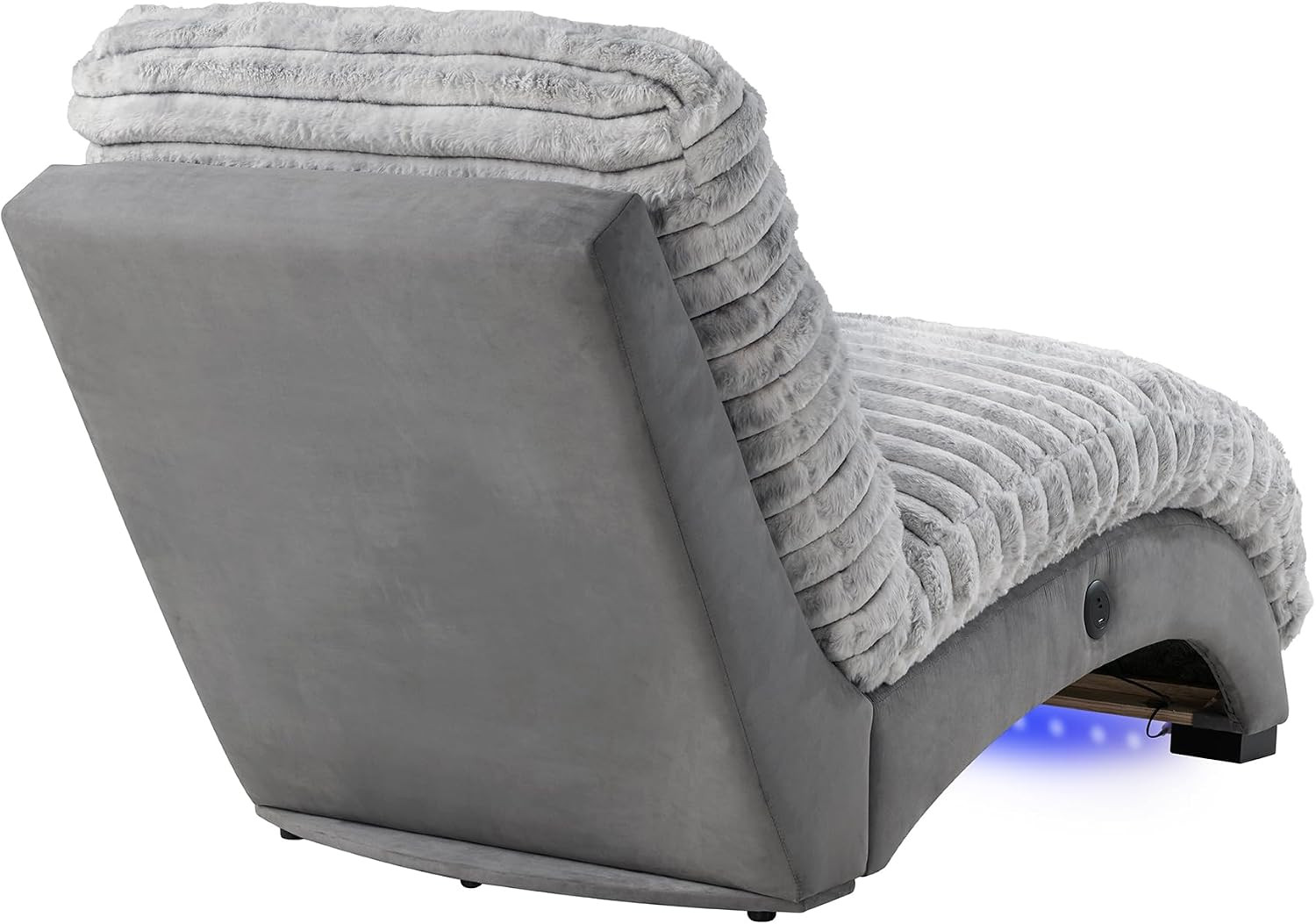 Grey Chaise Lounge with USB