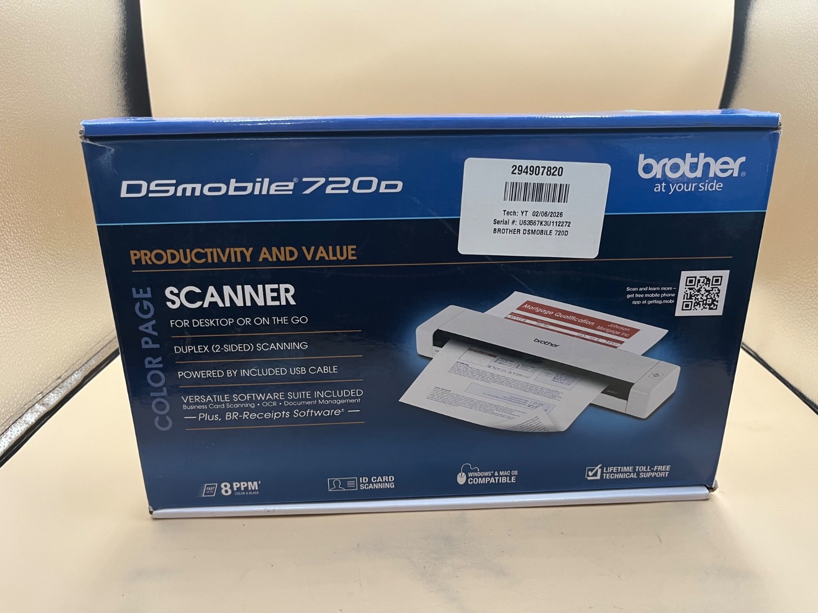 Brother DS-720D DSMobile Portable Scanner USB Duplex Color