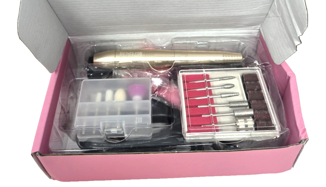 REDFLOW Electric Golden Nail Drill Set