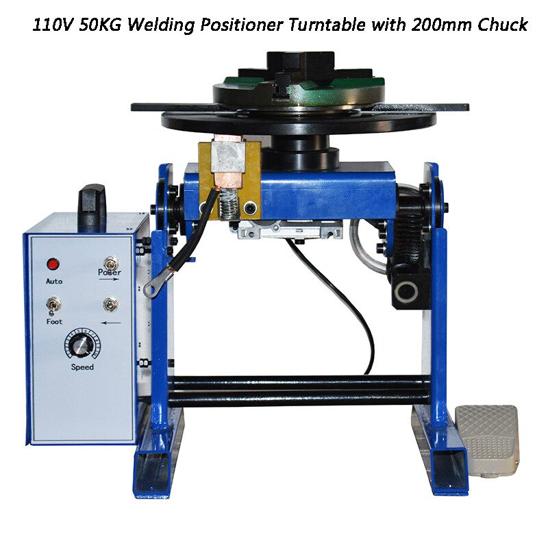 200mm Chuck Turntable Timing Rotary Welding Positioner Welder Machine 50KG 110V