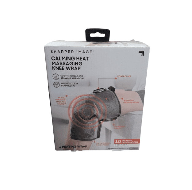 Sharper Image Massaging Knee Heat Wrap in Grey CWT72103