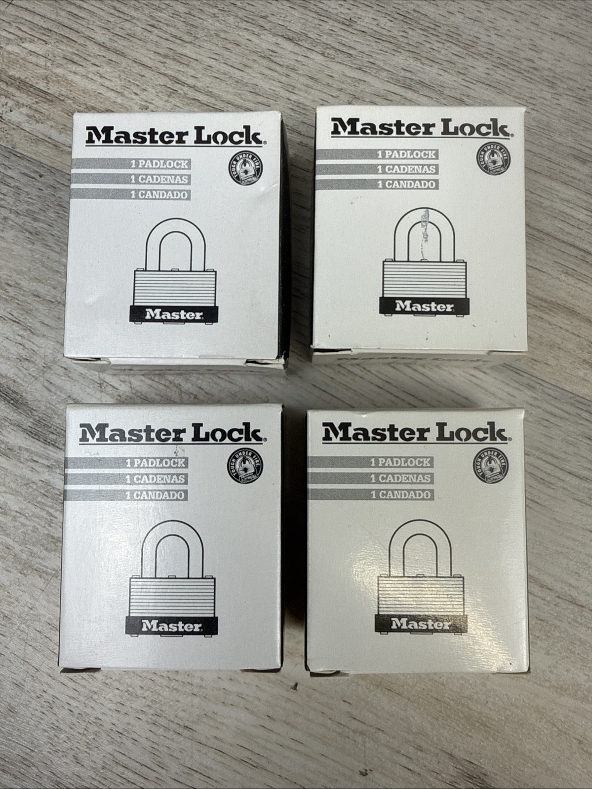 NEW 4-Pack Master Lock 1-1/2 in. Warded Padlock Body KAA Keyed Alike Set Of 4