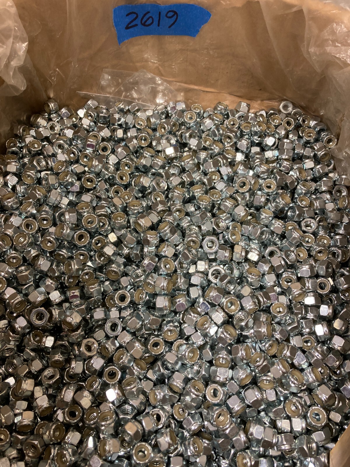 1/4"-20 Nylon Insert Hex Lock Nuts Grade 2 Zinc Plated Steel Qty 500