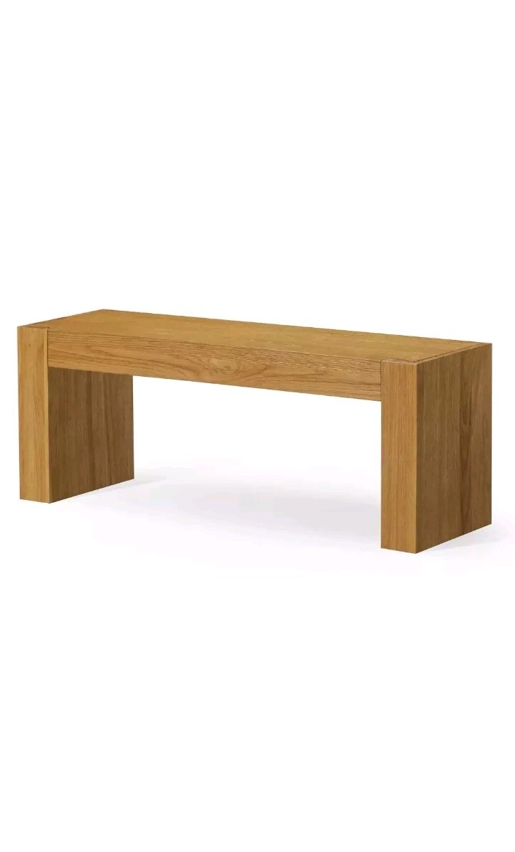 Maven Lane Zeno Contemporary Wooden Bench in Weathered Natural Finish (For Parts