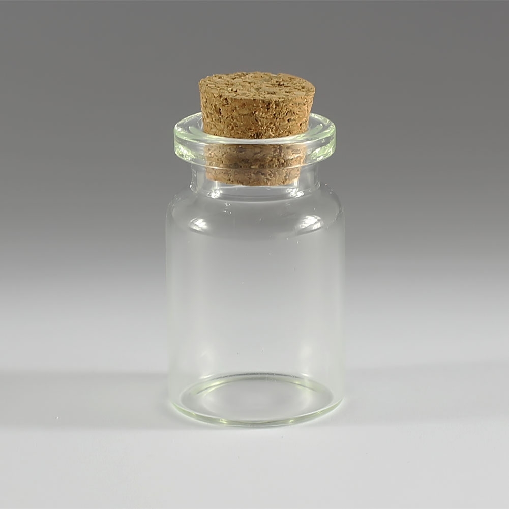 2-10 Pieces 0.5-10ml Clear Empty Glass Bottles With Corks Sample Small Vials Jar