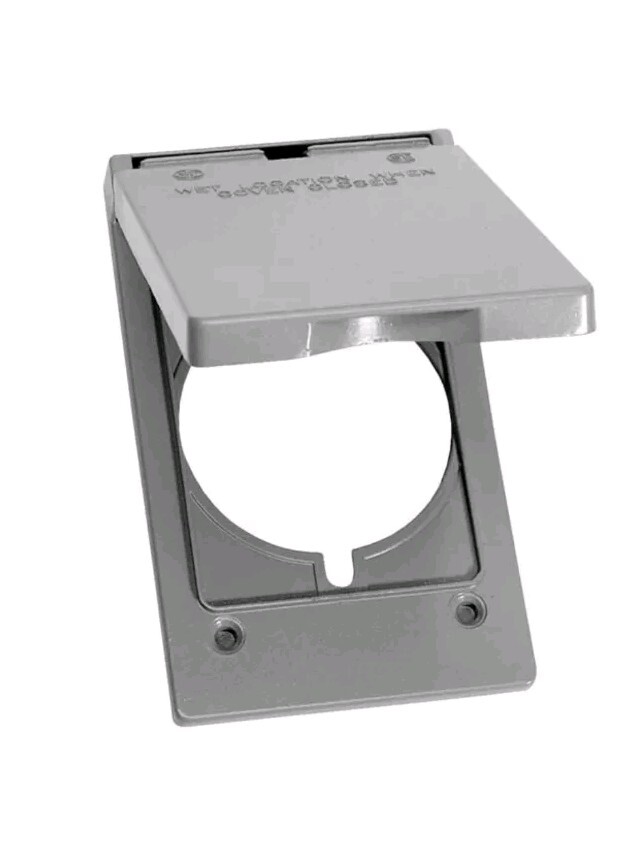 Sigma Electric  Rectangle  Metal  1 gang 30/50 Amp Receptacle Cover  For Wet Loc