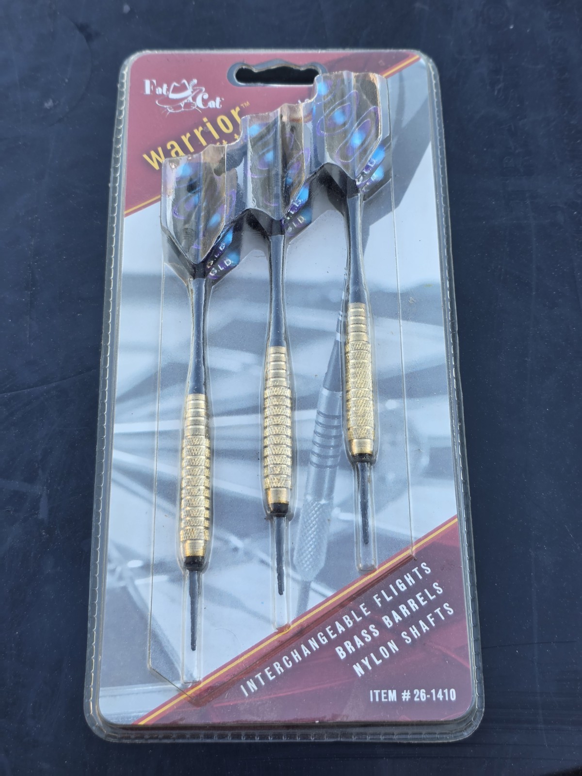 Fat Cat Warrior Soft Tip Brass Darts Set of 3 Electronic Arcade Style 16g NEW!