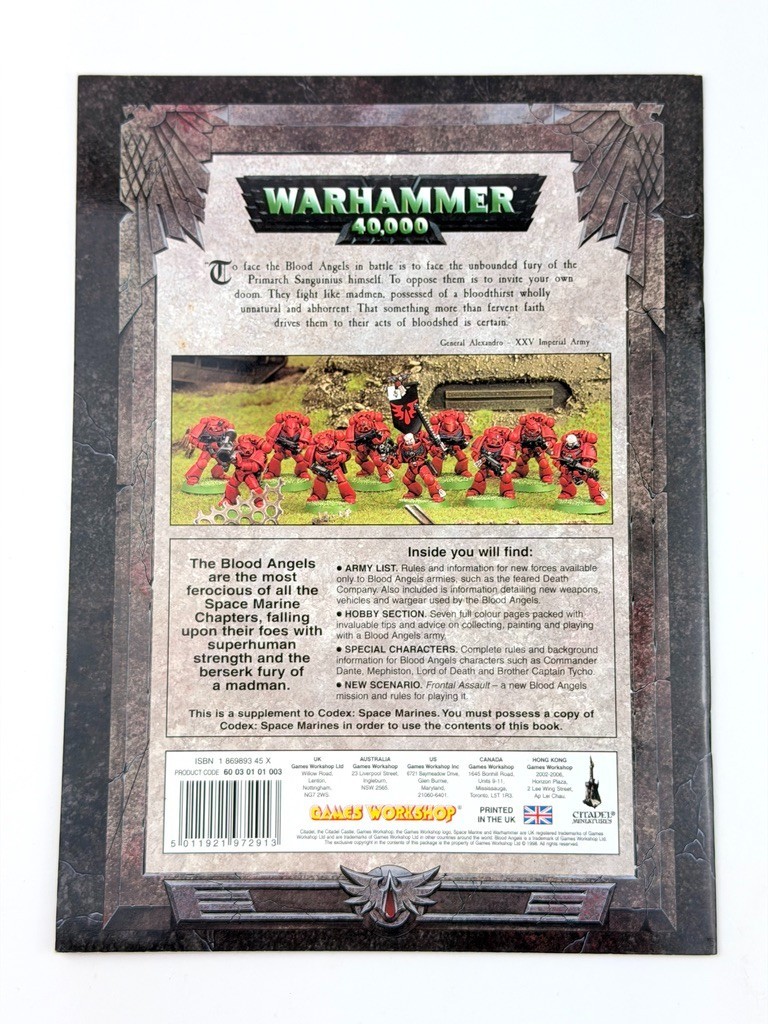 Games Workshop Warhammer 40K Codex Blood Angels + Eldar Paperback Books