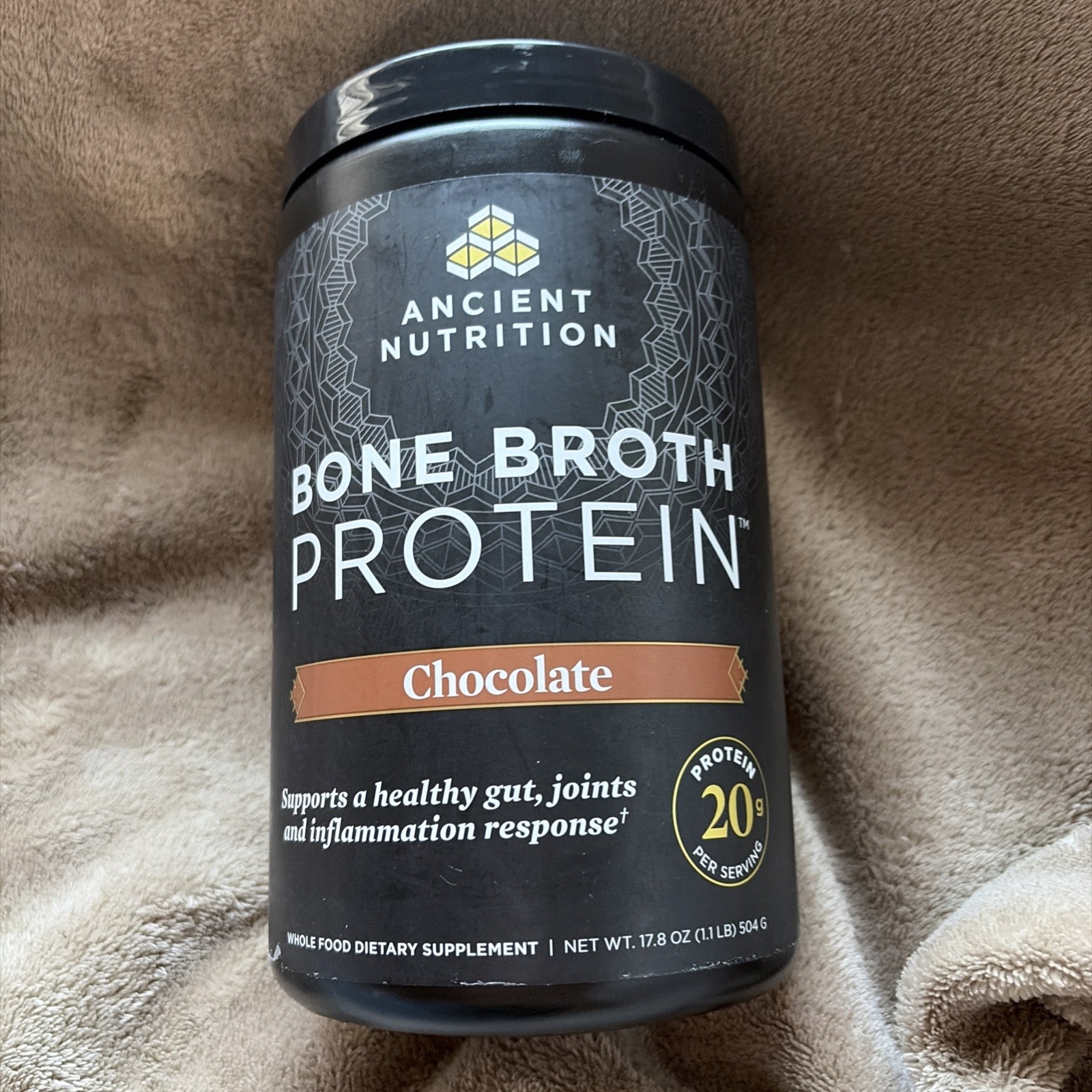 Ancient Nitrition Bone Broth Protein Chocolate 1.1lb/504G.Exp.:11/06/26