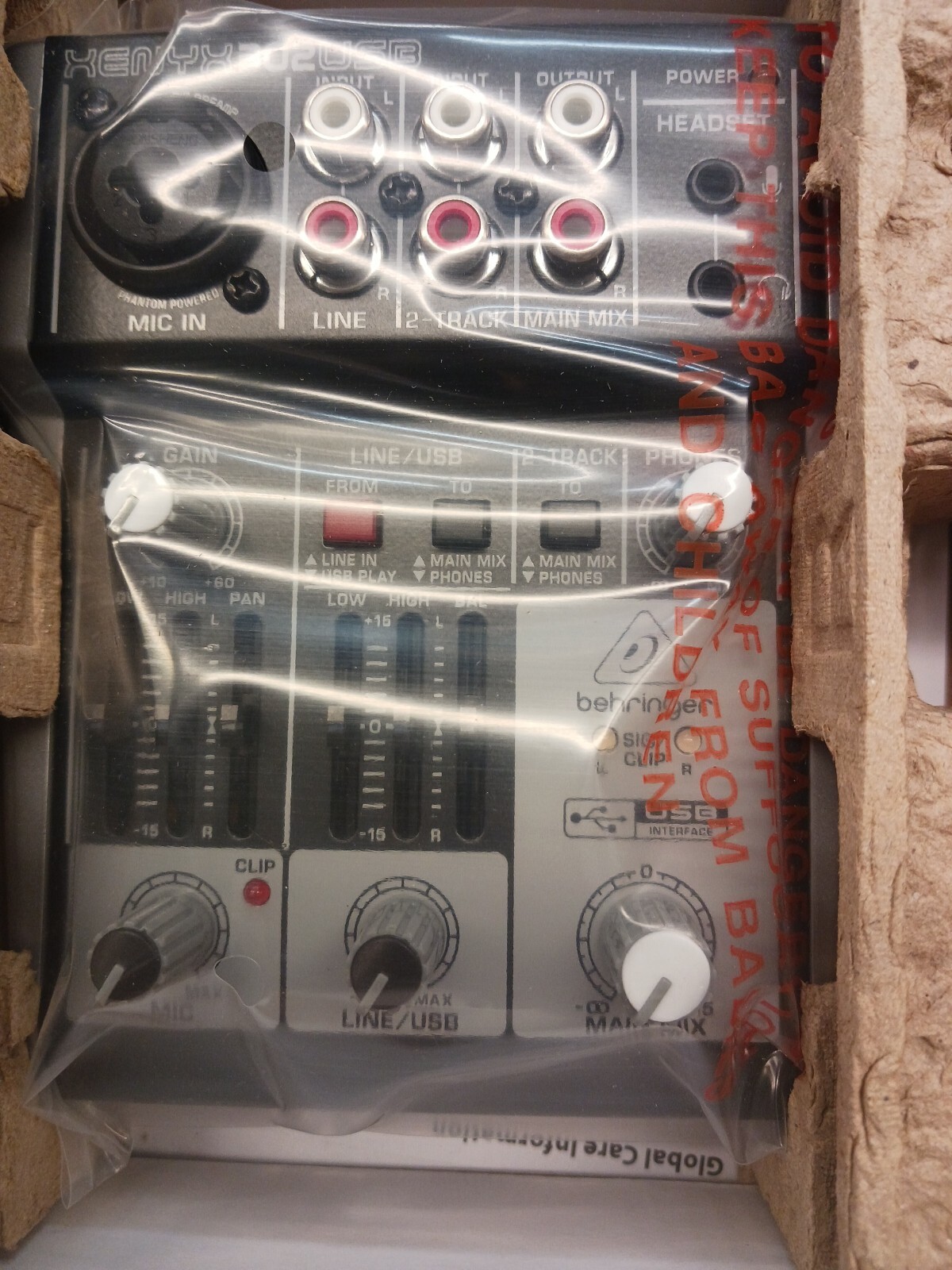 Behringer XENYX 302USB Audio Interface Mixer 5 Inputs BRAND NEW OPENED BOX