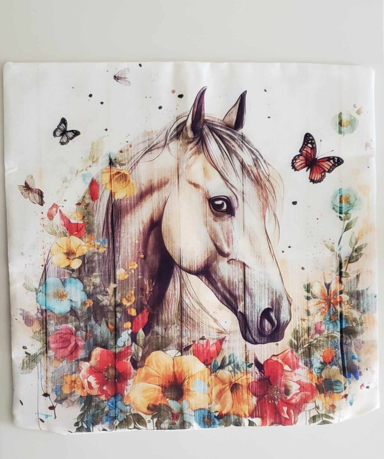 Western horse Throw Pillowcase Print on Both Sides New 20 x 20